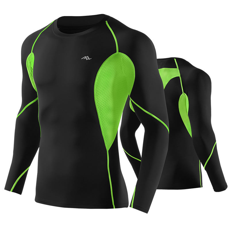 Quick-Dry Long Sleeve T-Shirt and Compression Fitness Wear