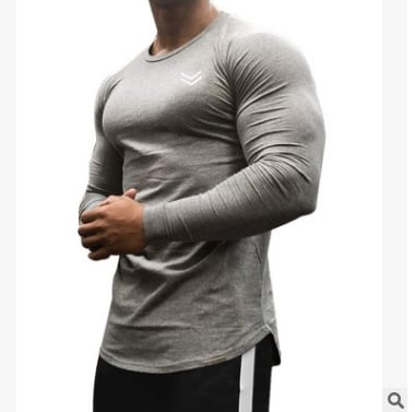 Men's Quick-Dry Long Sleeve Gym T-Shirt for Workouts