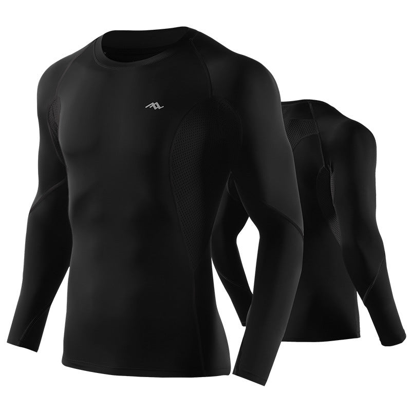 Quick-Dry Long Sleeve T-Shirt and Compression Fitness Wear