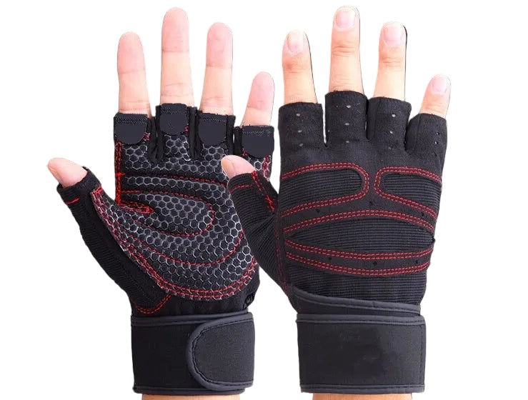 Half finger gym gloves