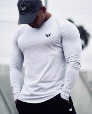 Men's Quick-Dry Long Sleeve Gym T-Shirt for Workouts